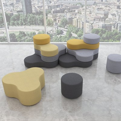 创意异形沙发凳商场休息区接待室等候椅办公室会客洽谈桌座椅