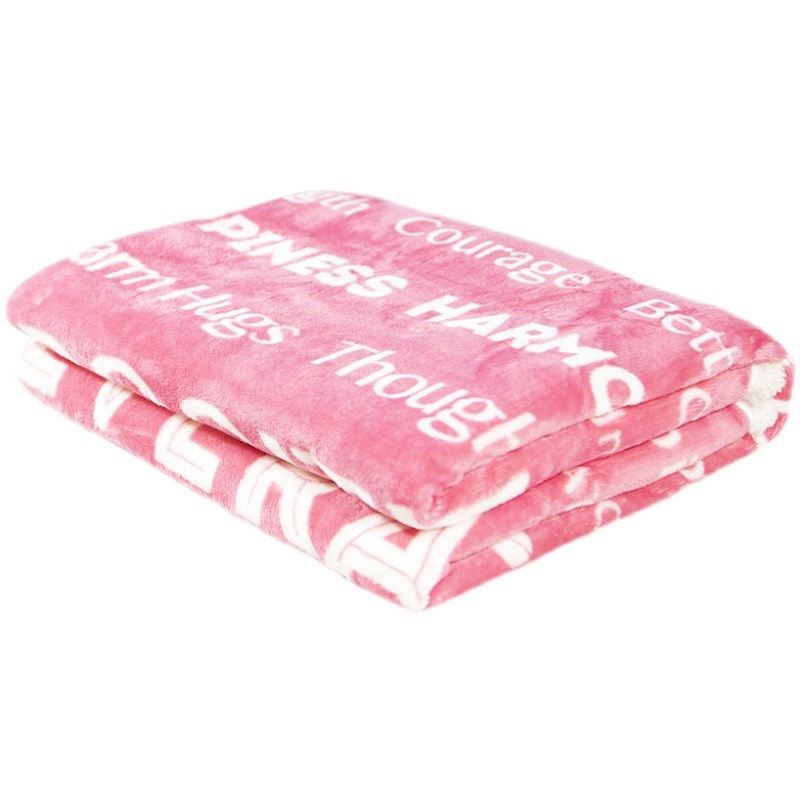 面绒厚实印花图案法兰绒欧式保暖加绒夏季黑色空调毯办公室午休