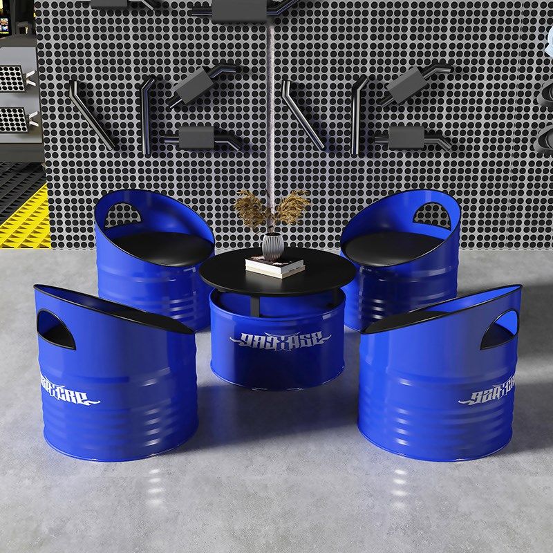 油桶沙发工业风创意卡座烧烤店奶茶店酒吧洽谈接待桌椅休息区茶几,商业/办公家具,卡座,淘宝优惠券,粉丝福利购,淘宝优惠卷