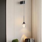 卧室床头壁灯创意月球可升客降吊线灯背厅景墙关玄过道89424意式