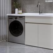 K体xh蜂窝铝台洗衣衣机柜组合带NRM搓衣板一盆阳洗衣洗手池槽盆洗