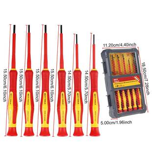 6套0绝缘螺丝刀套装10件0V精密NHX十功字一字螺丝批多能电工工具