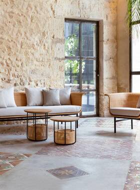 户外藤编SF-3080T沙发庭院藤椅子几组售楼民部阳茶台东南亚宿藤沙