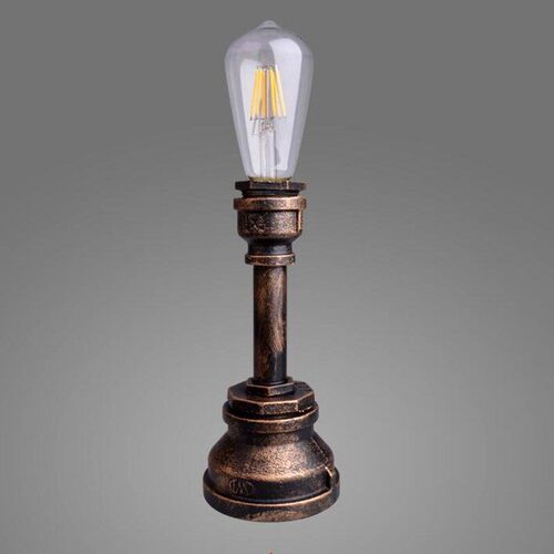Vintage Table Lamp Button Switch Industrial Steampunk Water