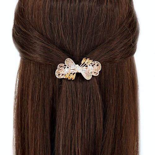 Alloy Spring Clip Bow Hairpin Crystal Hairpin Hair Accessori