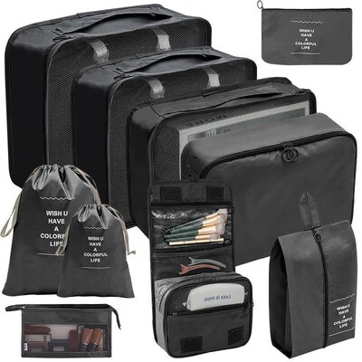 7/8/9/10 Pcs Set Travel Organizer Storage Bags Suitcase Pack