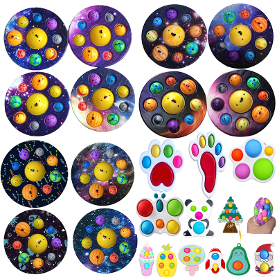 Eight Planets Simple Dimple Popset Fidget Sensory Toy keycha