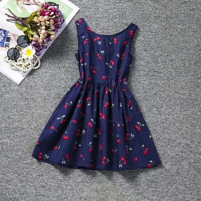 2021 Todder Baby Girl Summer Dress Cherry Printed Tutu Girls