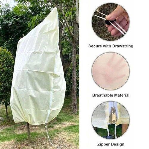 Non-woven Winter Plant Protection Bag With Zip Drawstring