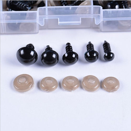 50/100pcs 5-18mm Black Plastic Safety Eyes For Toys Amigurum