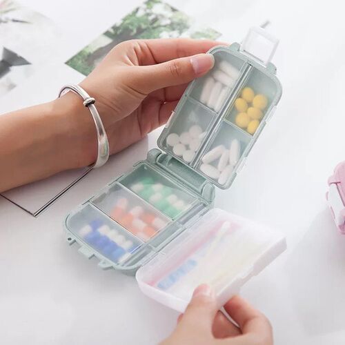 10 Grid Pill Box Organizer Container Travel Pill Case With S