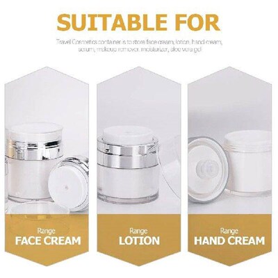 2 Pcs Bottled Cream Empty Airless Container Pump Face