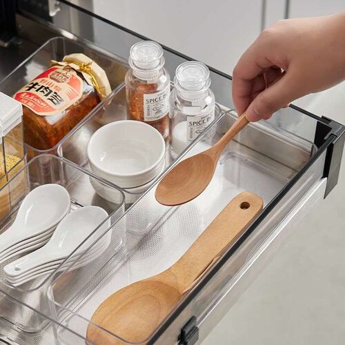 Drawer Storage Box Partition Kitchen Tableware Storage Bowl