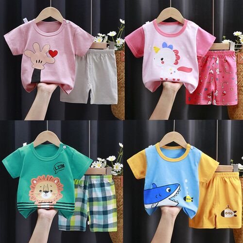 Fashion Baby Boys Suit Summer Casual Clothes Set Top Shorts