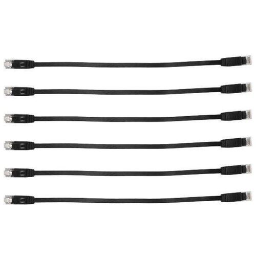 X11A 6 Pcs 1 Ft Flat Internet Network Cable Solid Cat6 High