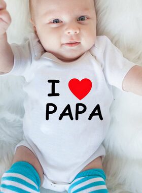 Summer Newborn Infant Baby Clothes I Love Mom & Dad Cute Tod