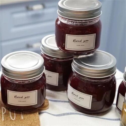 250ML square round jam glass jar honey jar lemon turtle jell