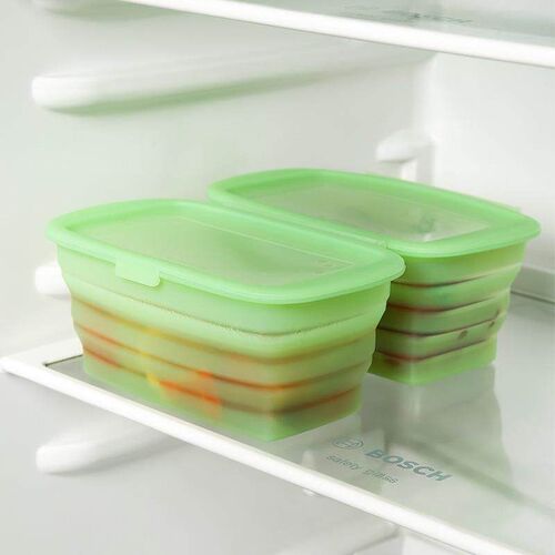 Collapsible Silicone Food Storage Box, Fresh Fruit and Veget