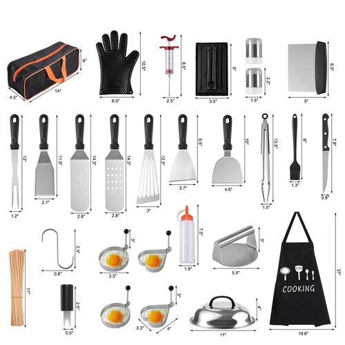 Stainless Steel Barbecue Tool Set oking Spatula mbination Gr