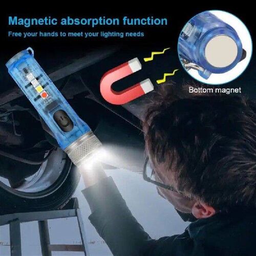 Mini Keychain LED Flashlight Multi-function Camping Flash