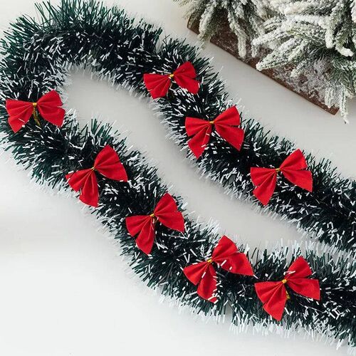 2/10/20M Christmas Ribbon Garland Green Cane Ribbon Garland