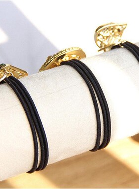 Vintage Elegant Crystal Hollow Metal Hair Rope Scrunchies Wo