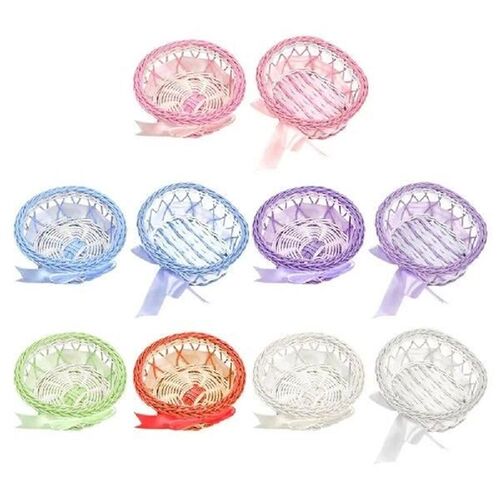 Beautiful Hand Made Flower Storage Basket Hand-Woven