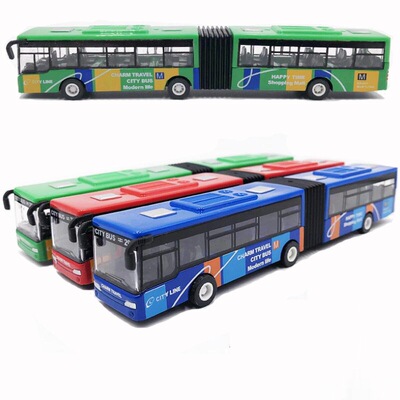 1/64 Diecast Alloy City Bus Pull Back Car Kids Toy Car Inert