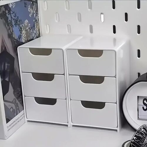 Chic 3-Tier Desk Organizer with Drawers - Ideal for Office S