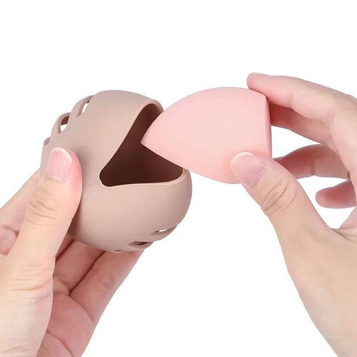 1Pcs Makeup Sponge Holder Eco-Friendly Silicone Multi-hole B