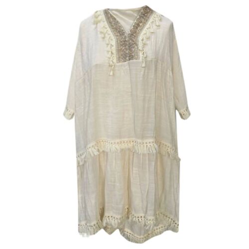 Luxury WomenS Elegant Dress WomenS Embroidered V Neck
