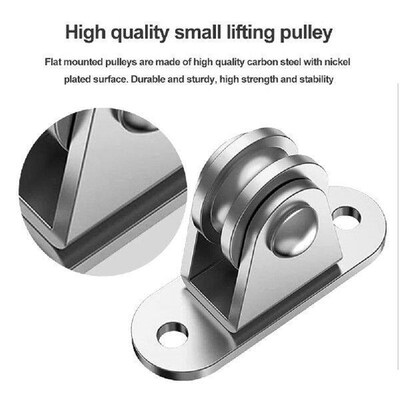 2/4Pcs Heavy Duty Fixed Pulley with Mounting Screws and