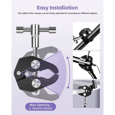Adjustable Magic Arm with Super Clamp,9 inch Articulating Ar