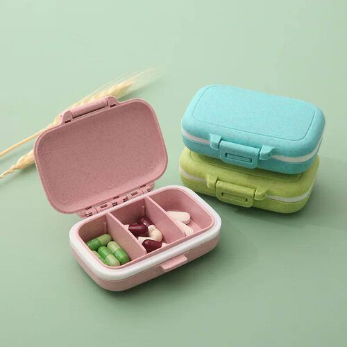 Mini Portable Pills Organizer Case 3 Grids PillBox Tablet St
