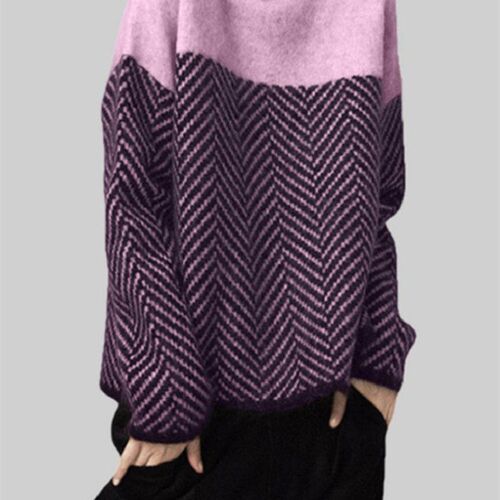 Sweater Women Korean Fashion Retro Matching Semi-turtleneck