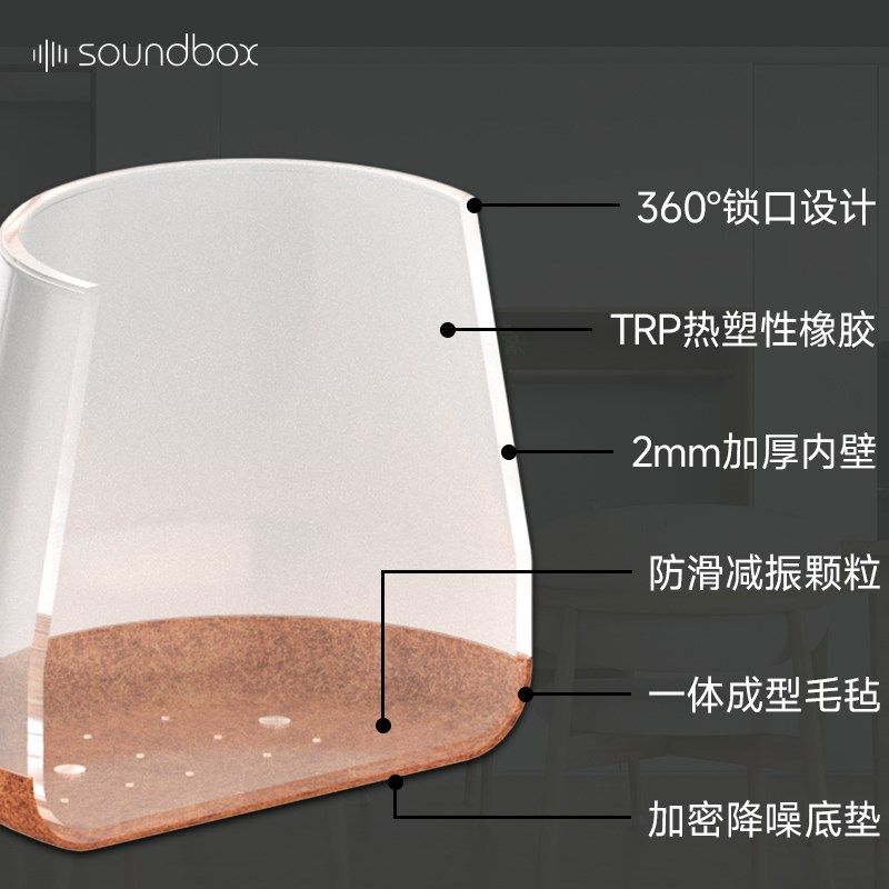声博士桌椅保护静音脚环保耐磨防滑垫餐椅桌脚加厚家具保护,基础建材,家具脚垫,淘宝优惠券,粉丝福利购,淘宝优惠卷