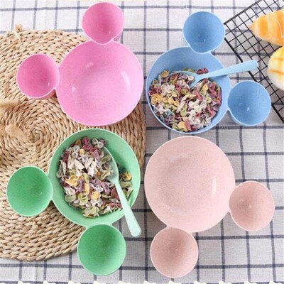 Cute cartoon compartment small plates for children, creative