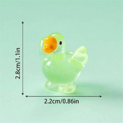 1Pc Mini Luminous Cute White Goose Micro Ornaments