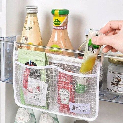 Refrigerator Storage Mesh Bag Hanging Household