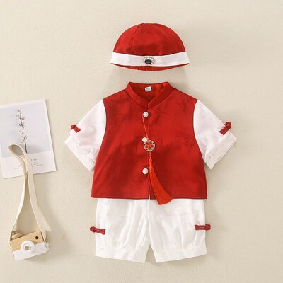 Baby 1 Years Old Catch Week Tang Suit Baby Hundred Days Old