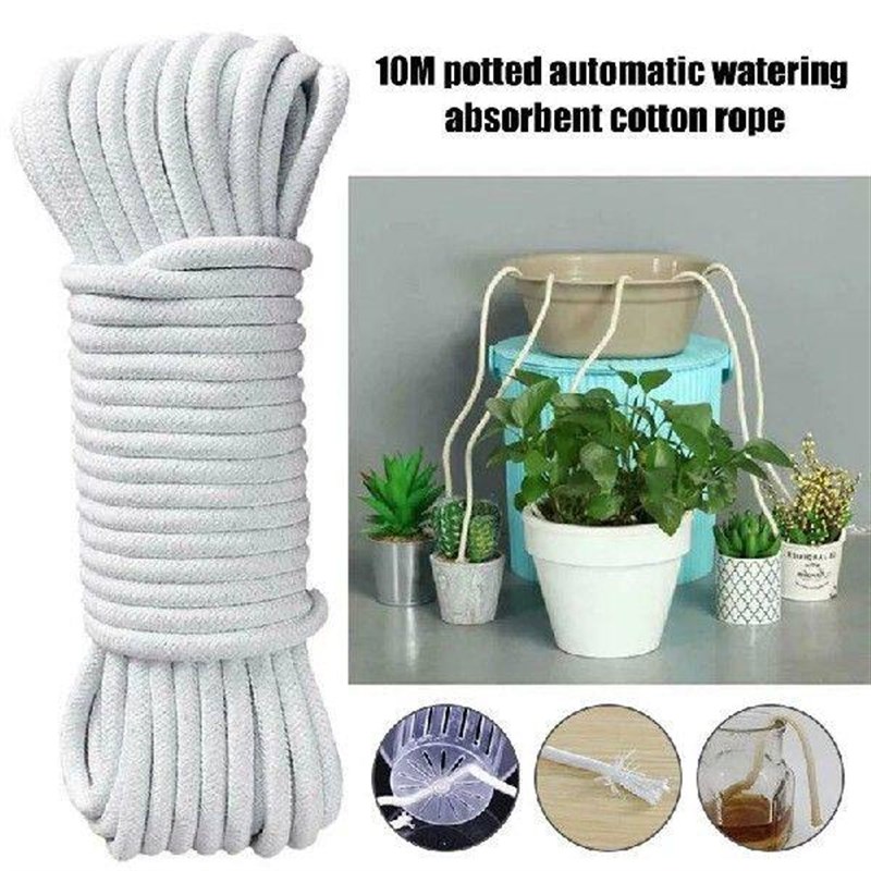 10M Self Watering Wick Cord Cotton Rope for Indoor Potted