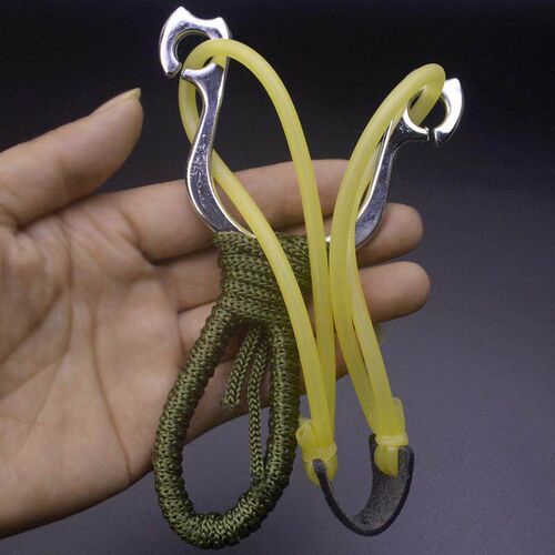 Large black rope metal slingshot stainless steel high stengt