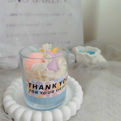 Strawberry Jam Candle Gel Wax Scented Candle in Glass Jars F