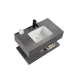 纽耐思岩板一体盆浴室柜卫生间洗手台小户型层洗漱台台盆柜