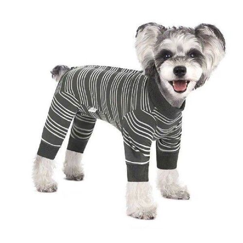 Practical Four-legged Puppy Stripes Jumpsuits Polyester