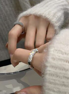 Galaxy Surround Full Diamond Ring Womens Personalized Light