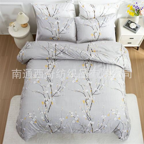 Home Textile Supply Manufacturer Bedding Printed Plum Blosso