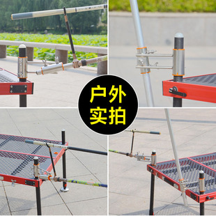 钓台旋转大物杆炮台架腿伞架 加厚万向抗大风 不锈钢巨物炮台座