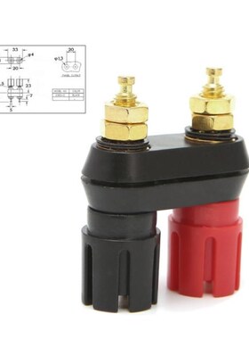 Plastic+Metal Dual Female 4mm Banana Plug Jack Socket Bindi