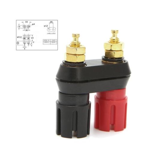 Plastic+Metal Dual Female 4mm Banana Plug Jack Socket Bindi